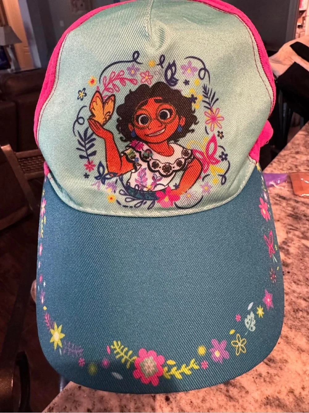 Disney Encanto girls' baseball hat featuring Mirabel Madrigal & a butterfly